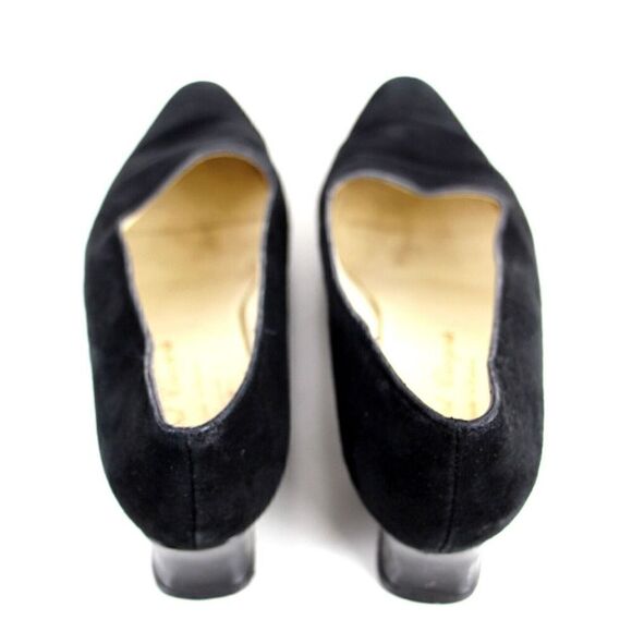 VTG Robert Clergerie FRANCE BLACK REAL LEATHER SUEDE LOW HEEL CLASSIC SHOES 5.5B - Picture 8 of 13